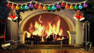Christmas fireplace